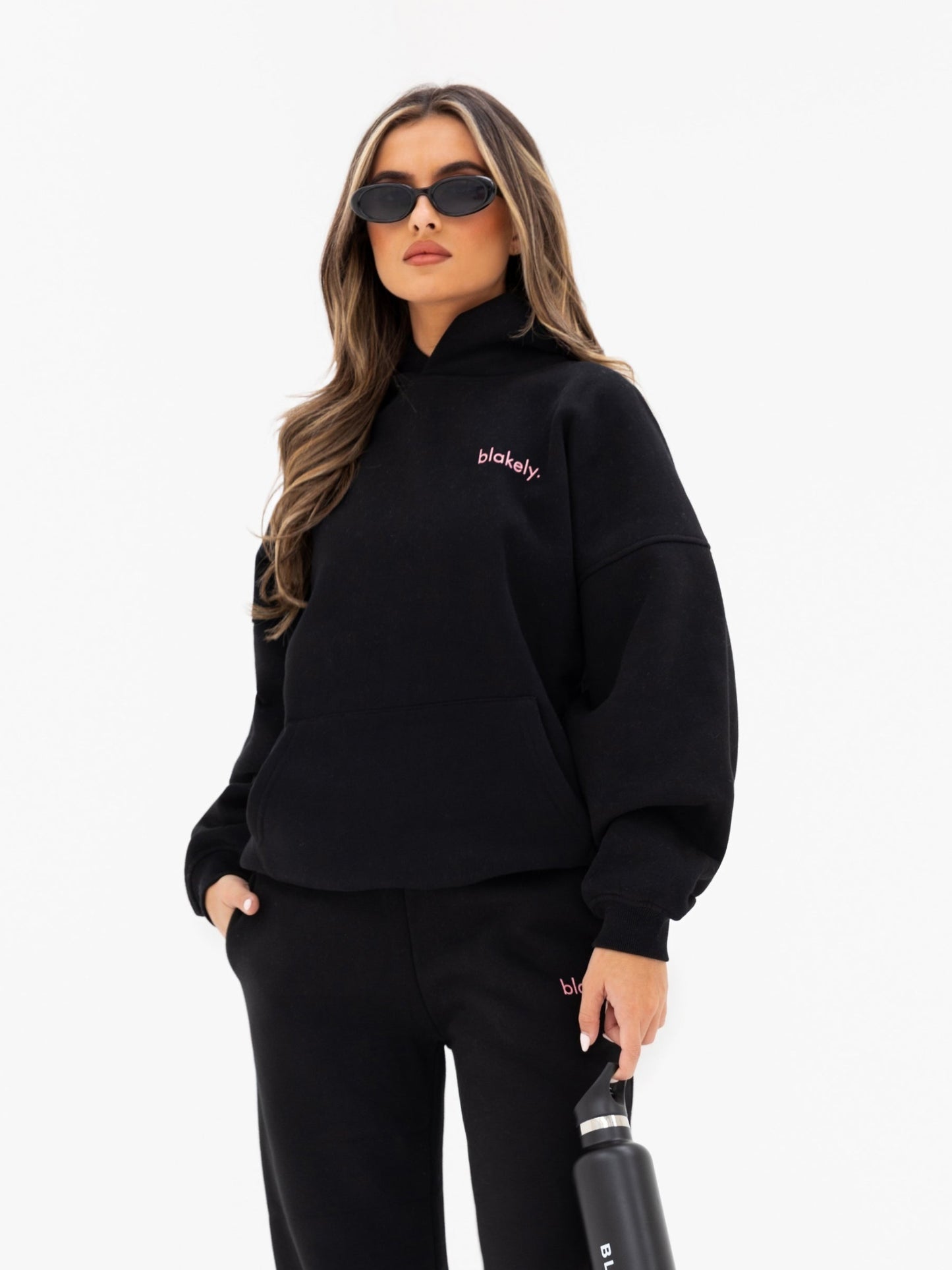 Lexi Wide Leg Sweatpants - Black