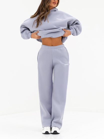 Lexi Wide Leg Sweatpants - Pale Lilac
