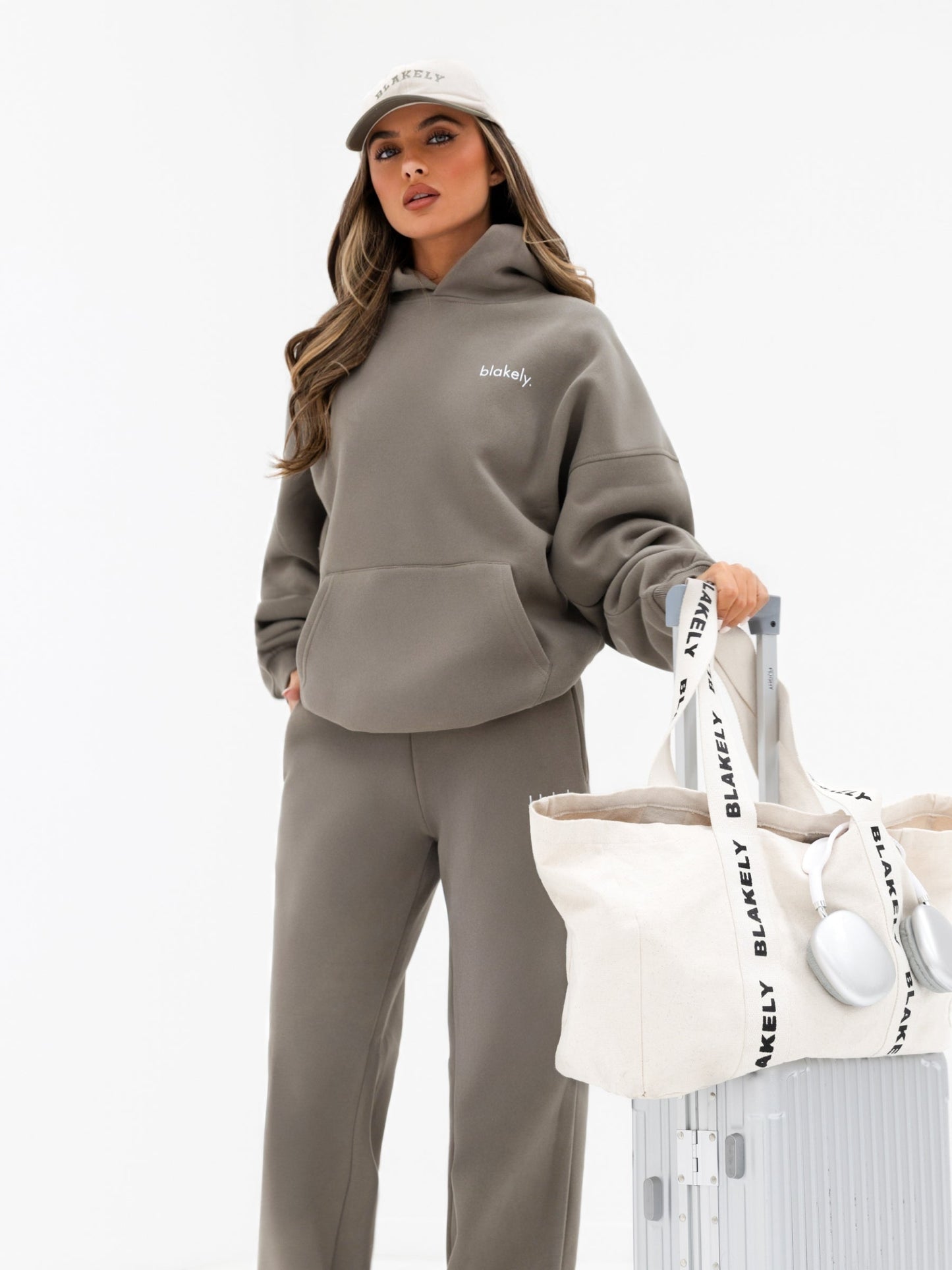 Lexi Wide Leg Sweatpants - Safari Green