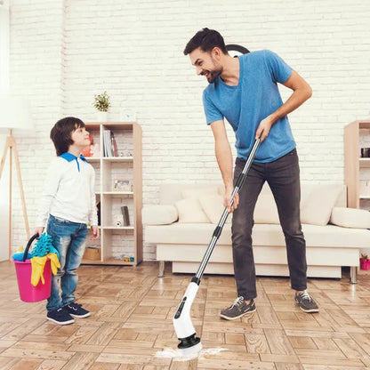 Electric Spin Scrubber – Cordless Cleaning Brush | 8 Replaceable Heads & Extendable Arm